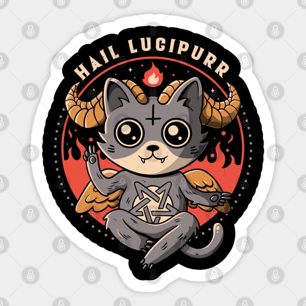 Hail Lucipurr Sticker by eduely